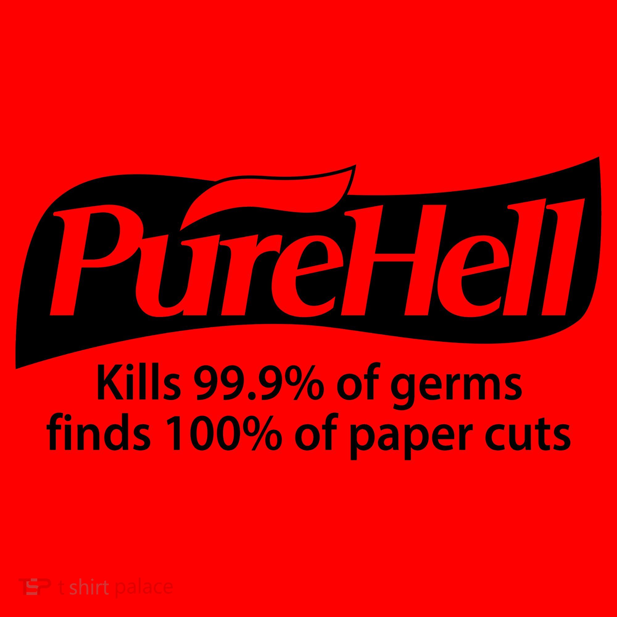 Purehell Kills 99% Of Germs Paper Cuts Pure Hell Santa Hat