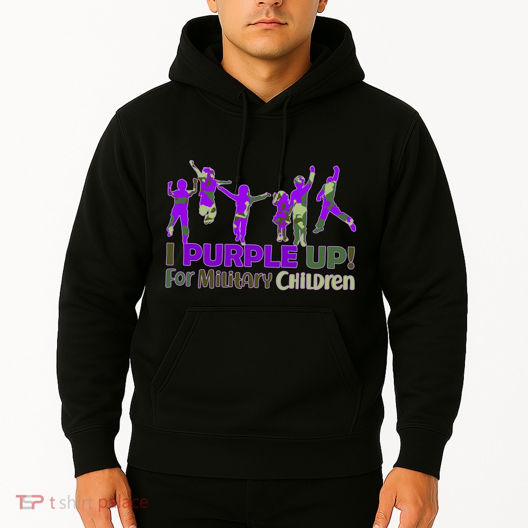 Purple Up For Military Children Camo Hoodie