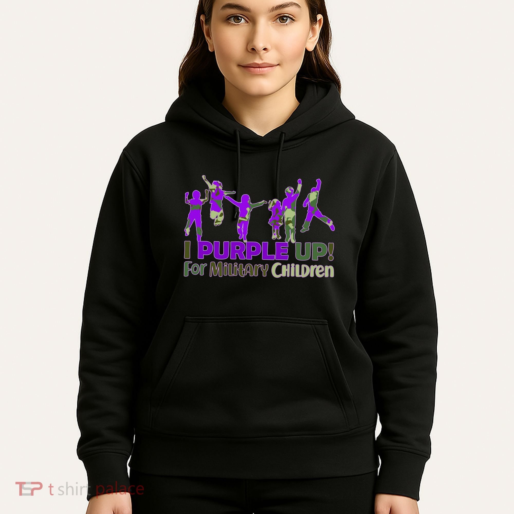 Purple Up For Military Children Camo Hoodie