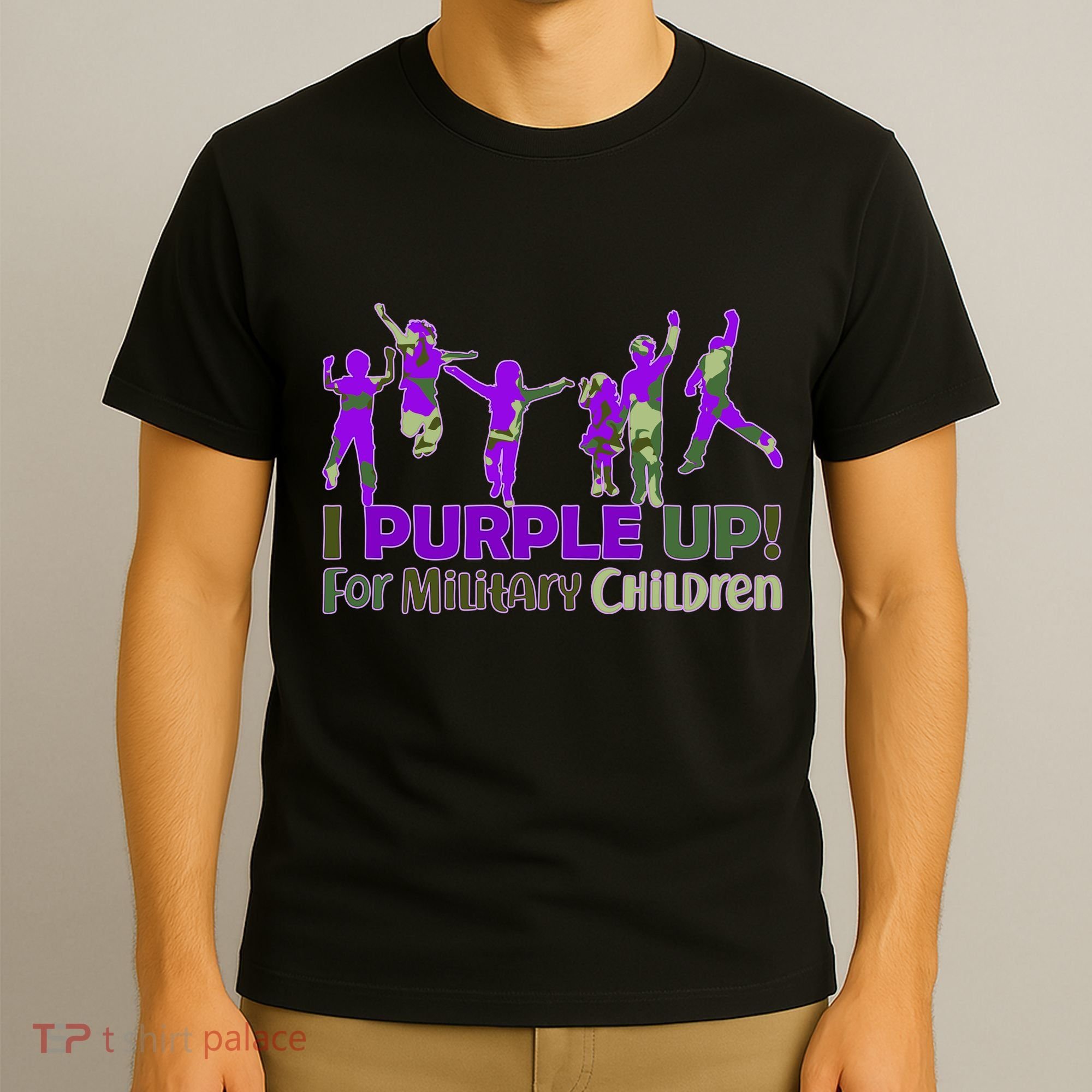 Purple Up For Military Children Camo T-Shirt