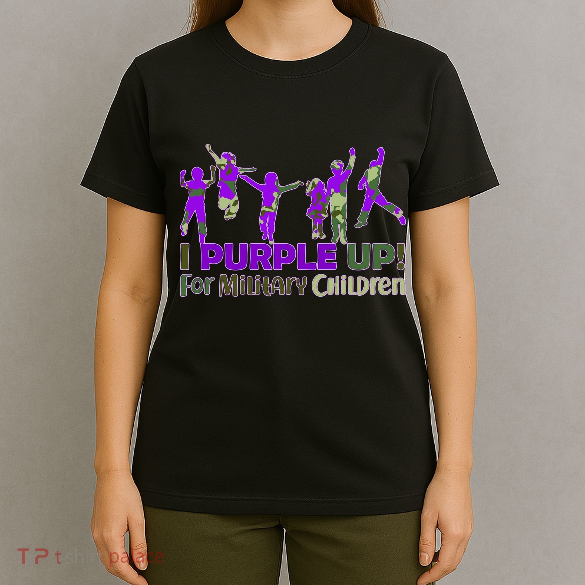 Purple Up For Military Children Camo T-Shirt