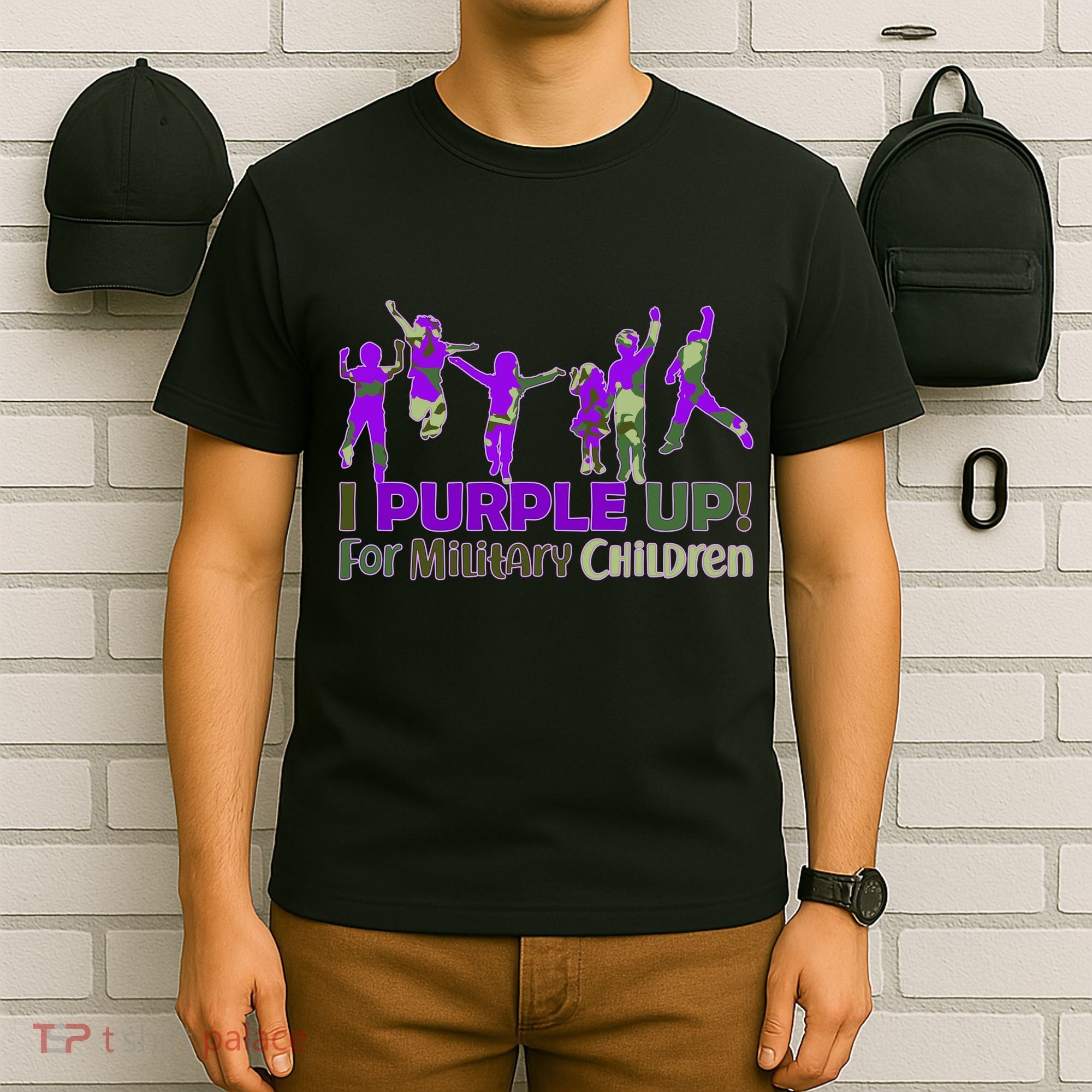 Purple Up For Military Children Camo T-Shirt