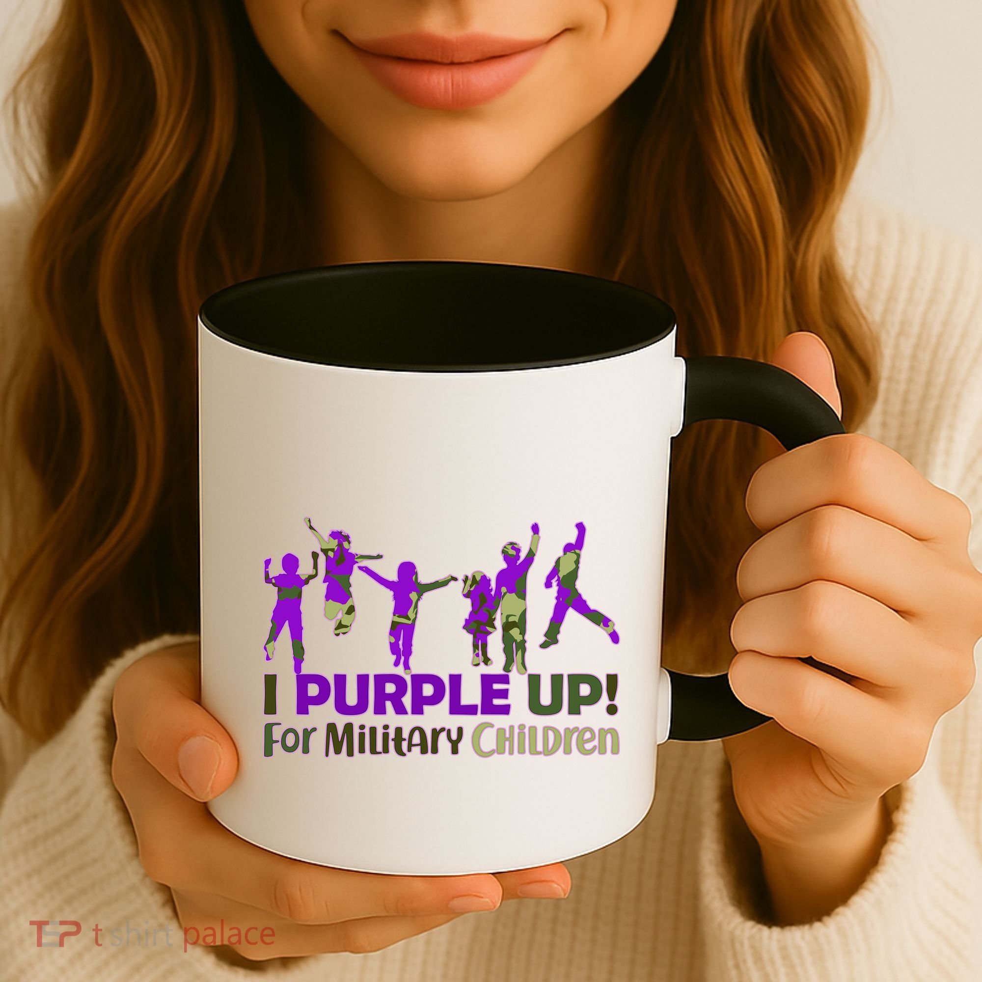 Purple Up For Military Children Camo Coffee Mug