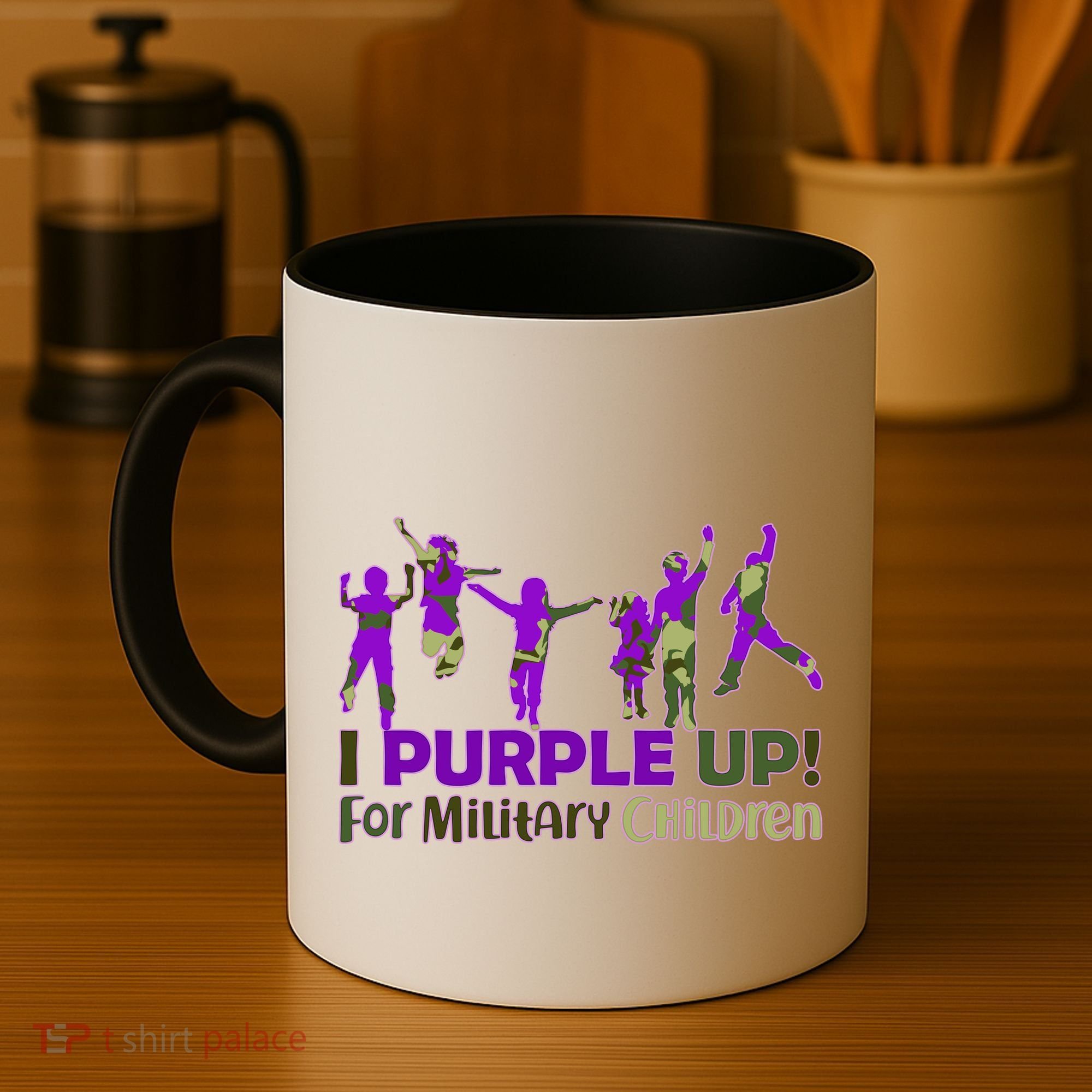Purple Up For Military Children Camo Coffee Mug