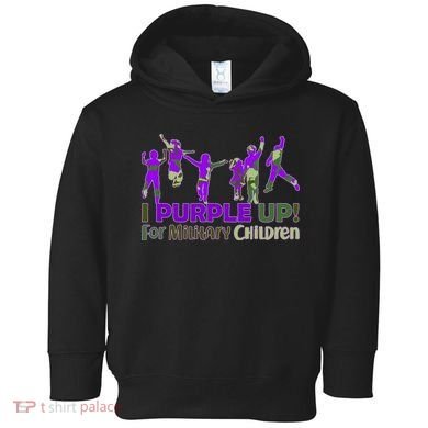 Purple Up For Military Children Camo Toddler Hoodie