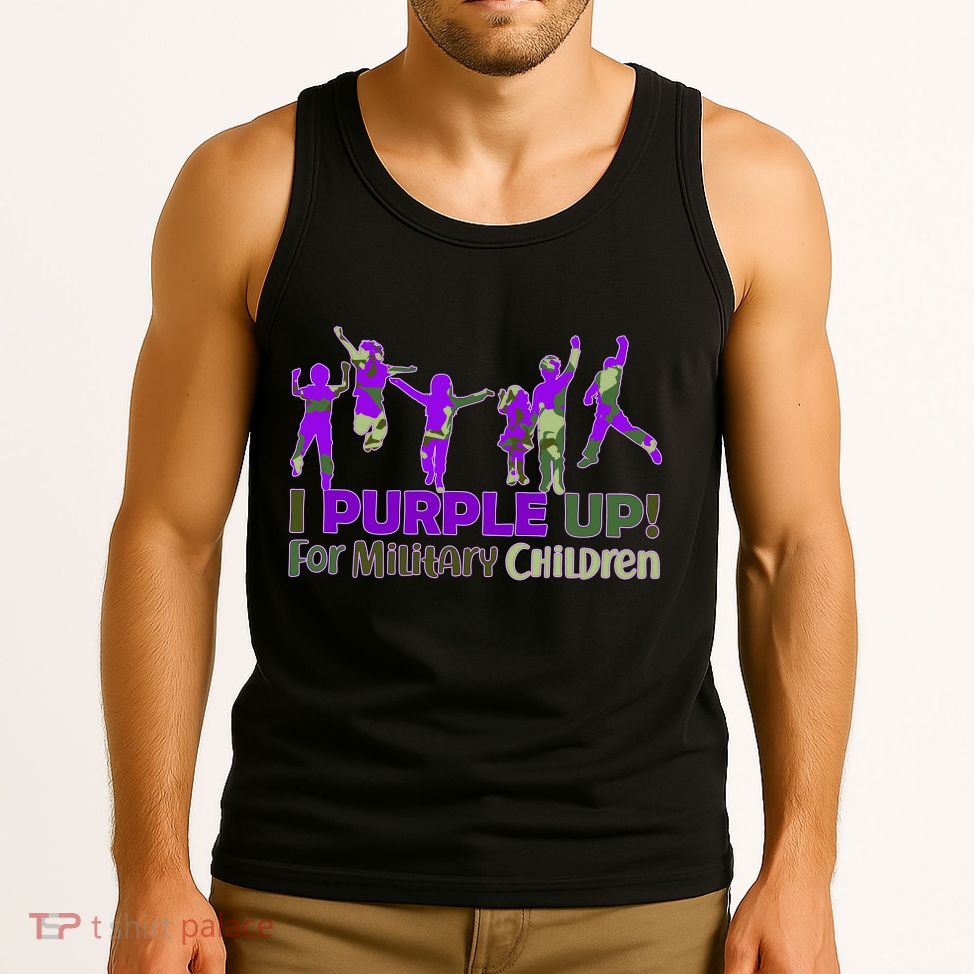 Purple Up For Military Children Camo Tank Top