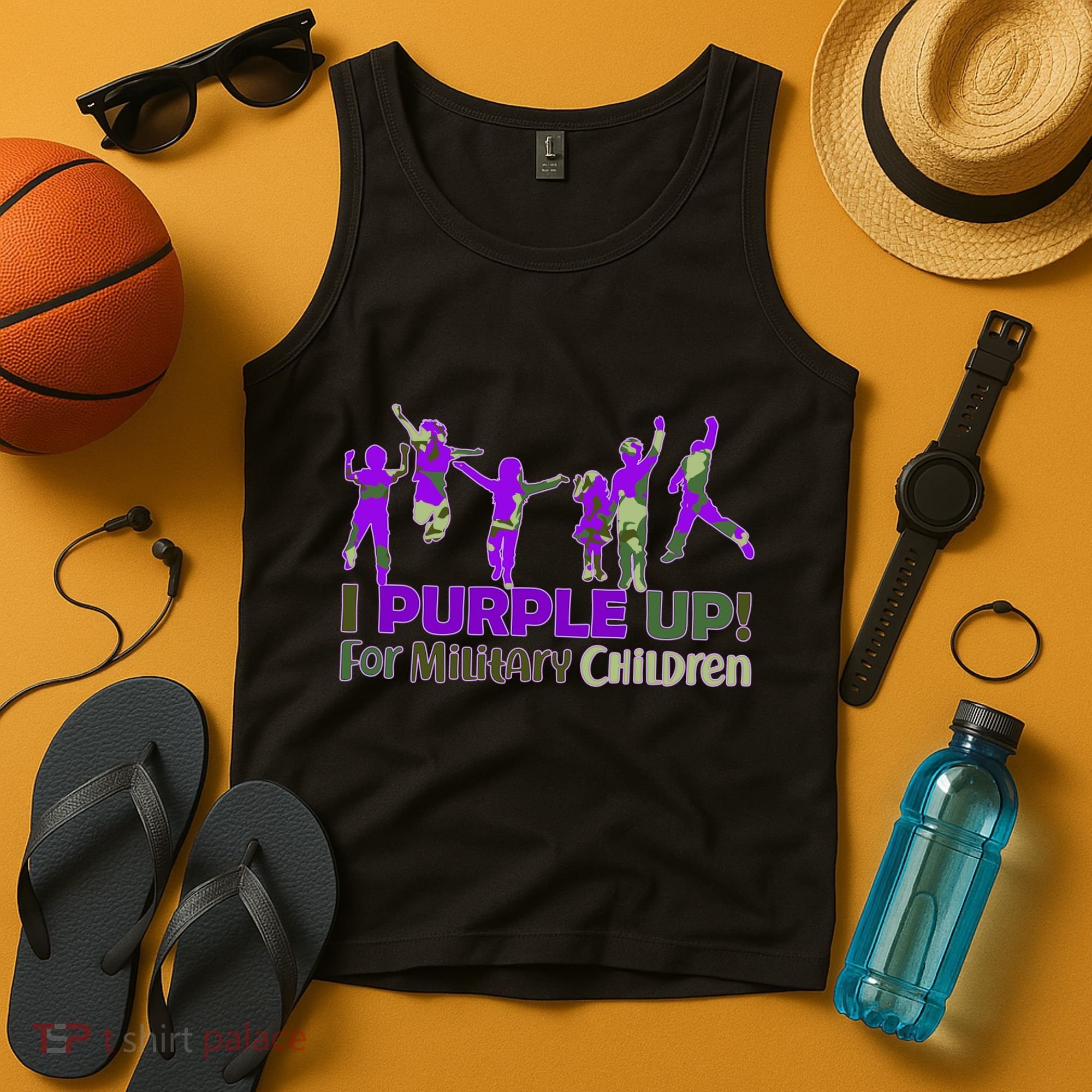 Purple Up For Military Children Camo Tank Top