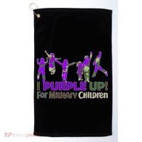 Purple Up For Military Children Camo Golf Towel thumb 0