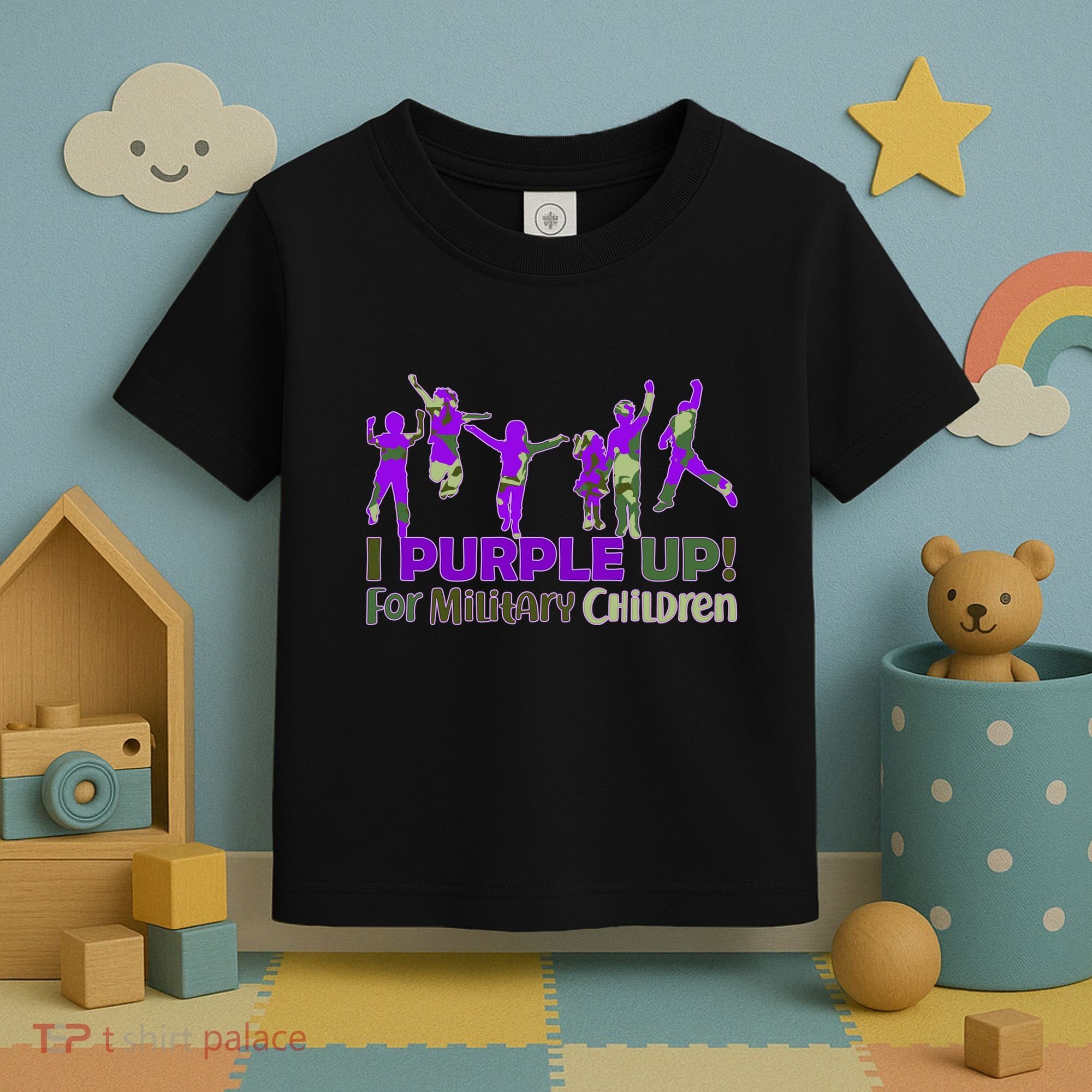 Purple Up For Military Children Camo Toddler T-Shirt