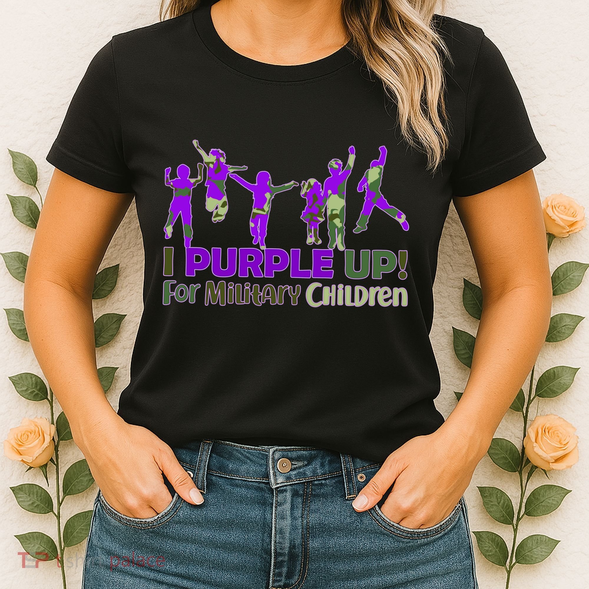Purple Up For Military Children Camo Women's T-Shirt