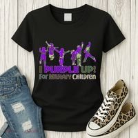 Purple Up For Military Children Camo Women's T-Shirt thumb 3