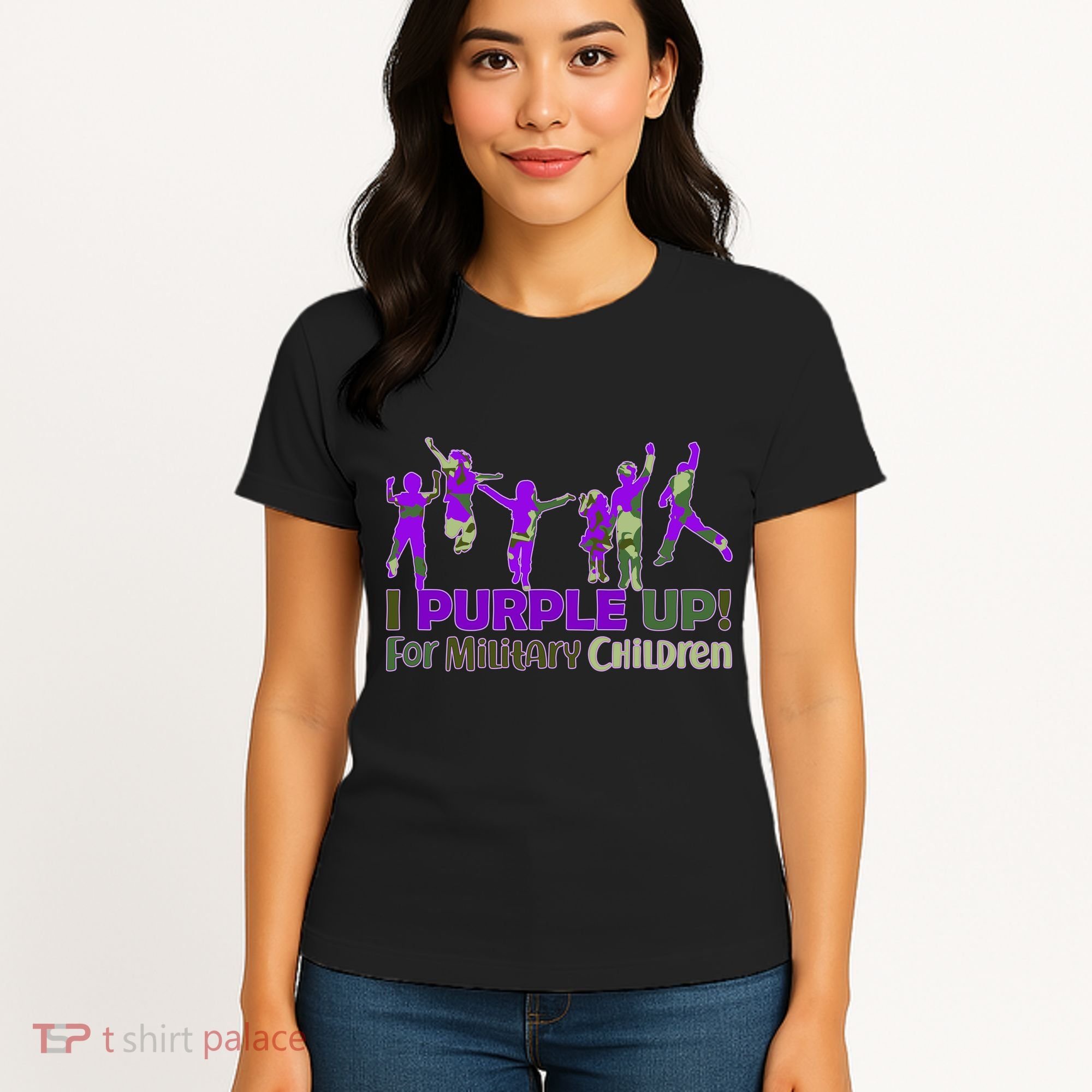 Purple Up For Military Children Camo Women's T-Shirt