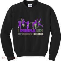 Purple Up For Military Children Camo Kids Sweatshirt thumb 0