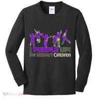 Purple Up For Military Children Camo Kids Long Sleeve Shirt thumb 0