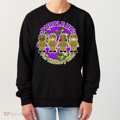 Purple Up! For Military Kids Women's Sweatshirt