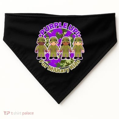 Purple Up! For Military Kids USA-Made Doggie Bandana