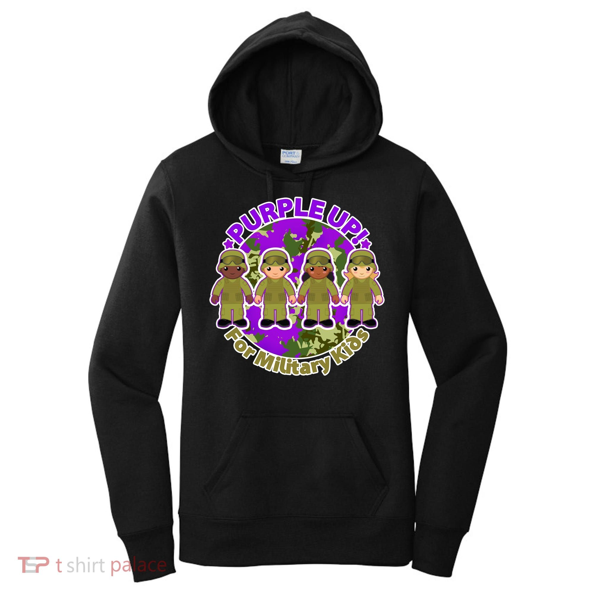 Purple Up! For Military Kids Women's Hoodie