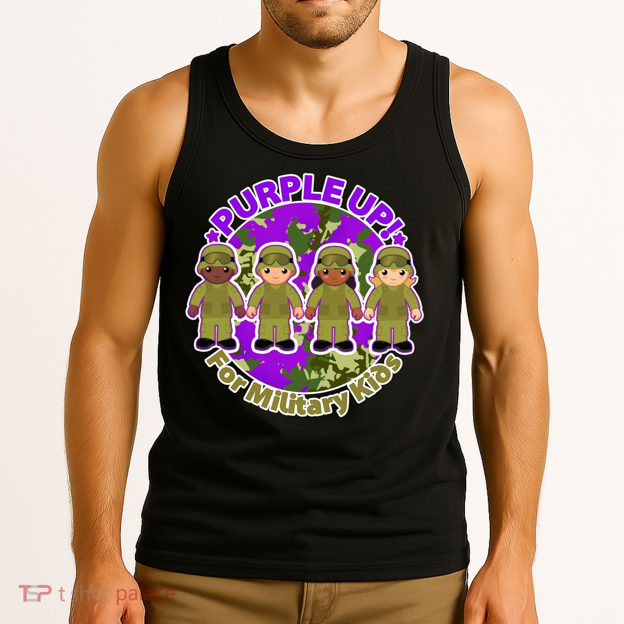 Purple Up! For Military Kids Tank Top