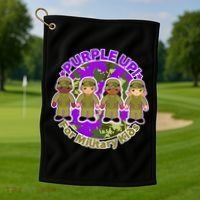 Purple Up! For Military Kids Golf Towel thumb 1