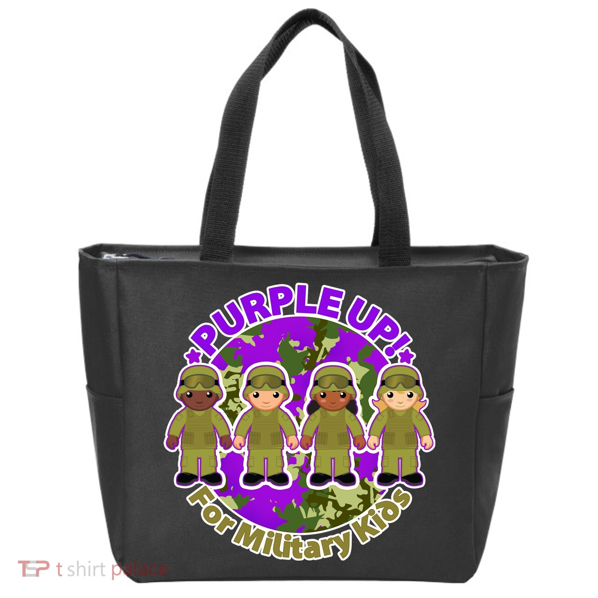 Purple Up! For Military Kids Tote Bag