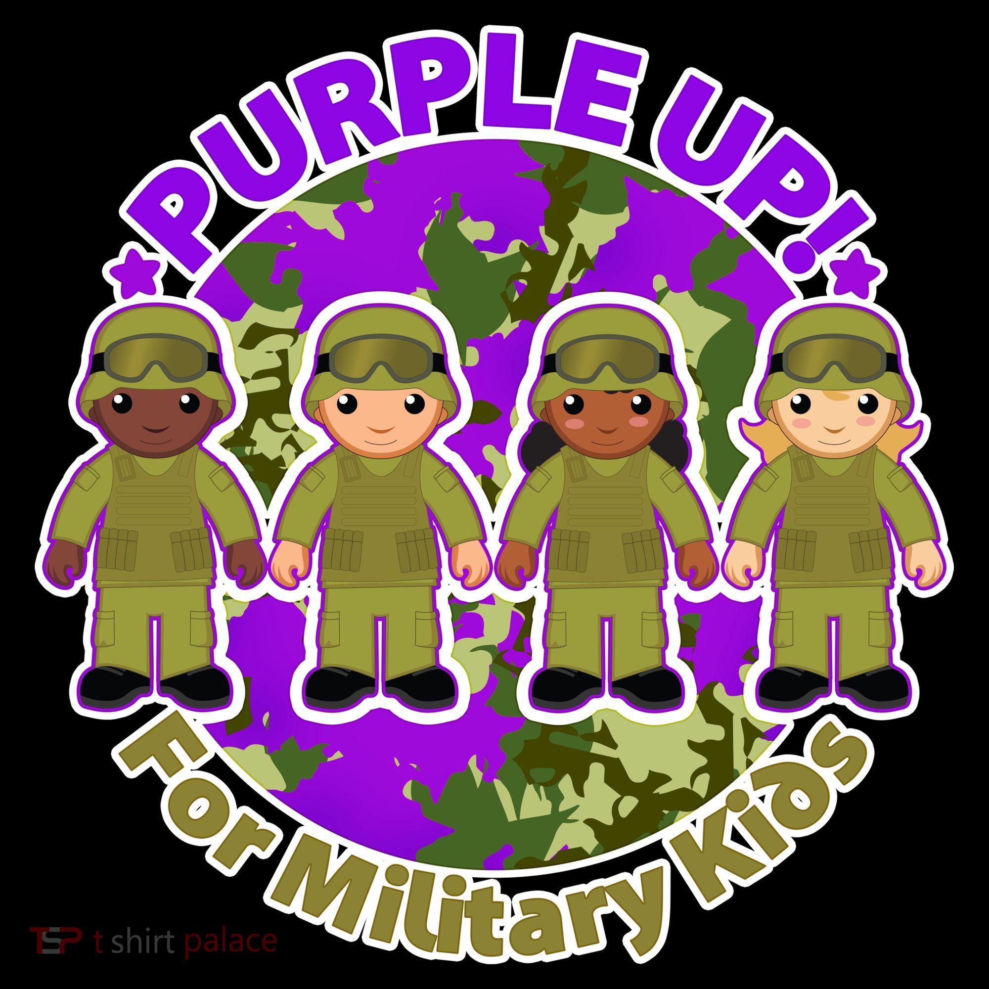 Purple Up! For Military Kids Tote Bag