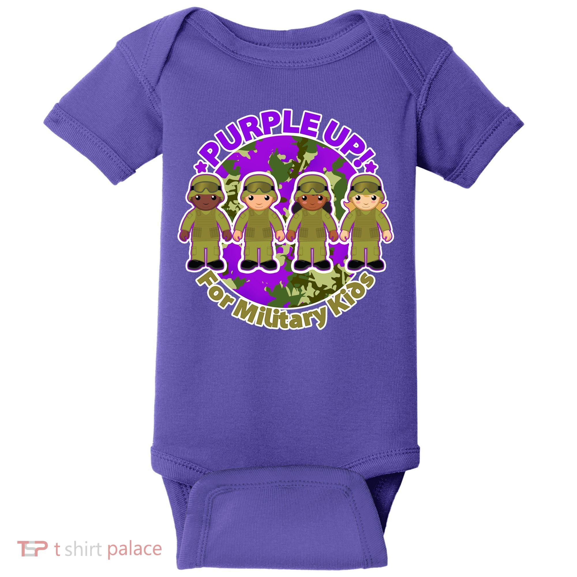 Purple Up! For Military Kids Baby Bodysuit
