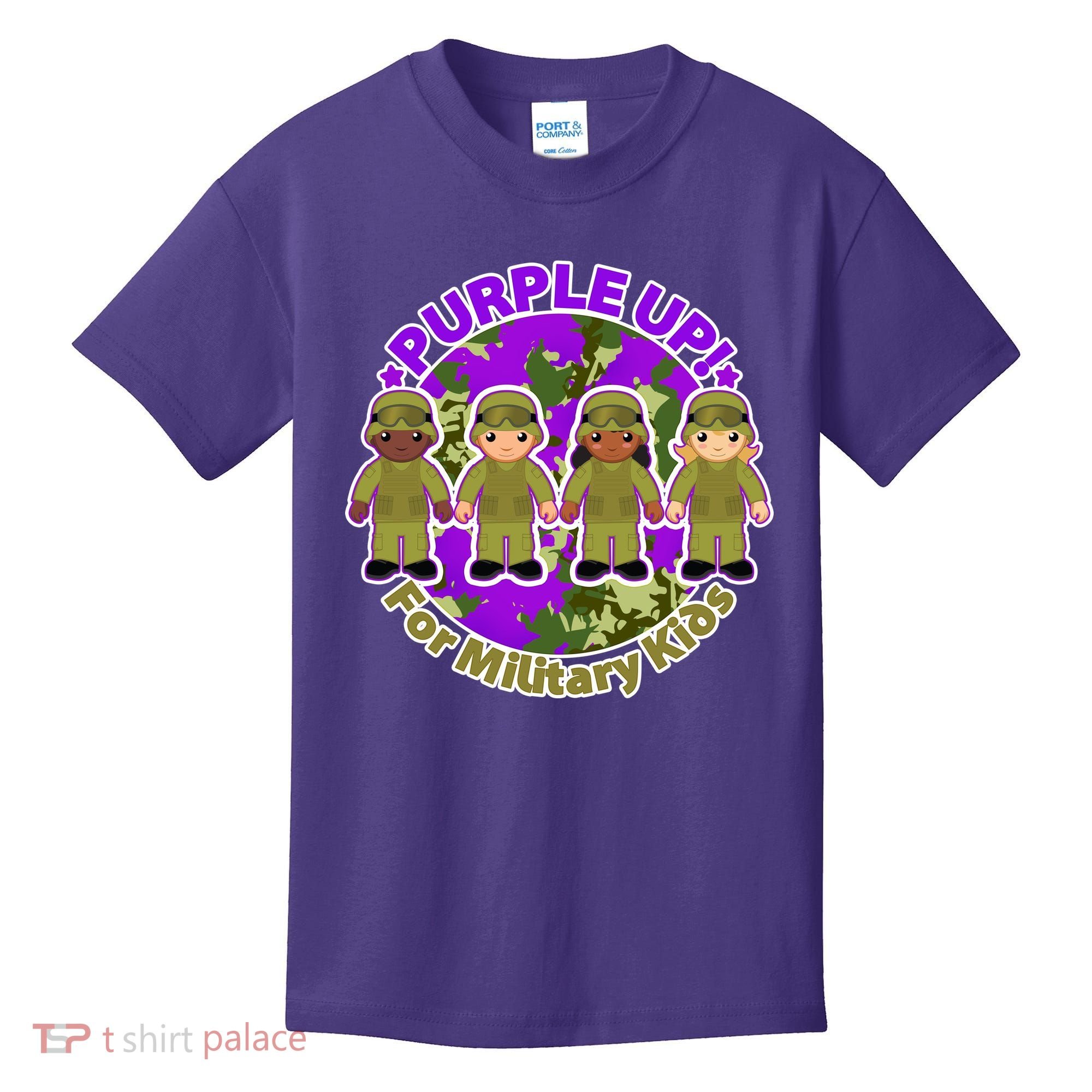 Purple Up! For Military Kids Kids T-Shirt