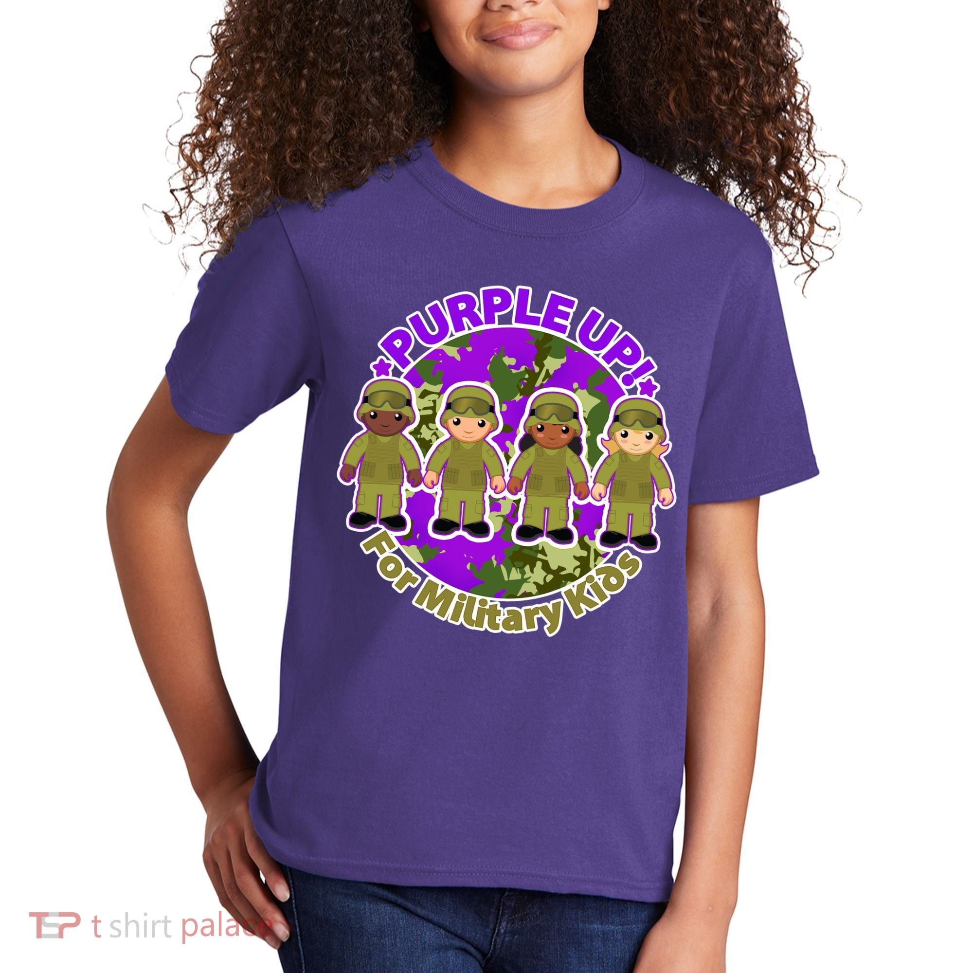 Purple Up! For Military Kids Kids T-Shirt