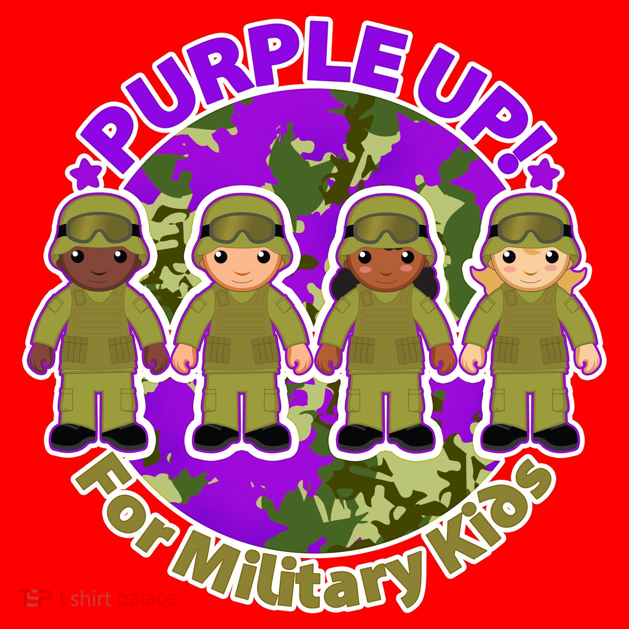 Purple Up! For Military Kids Santa Hat