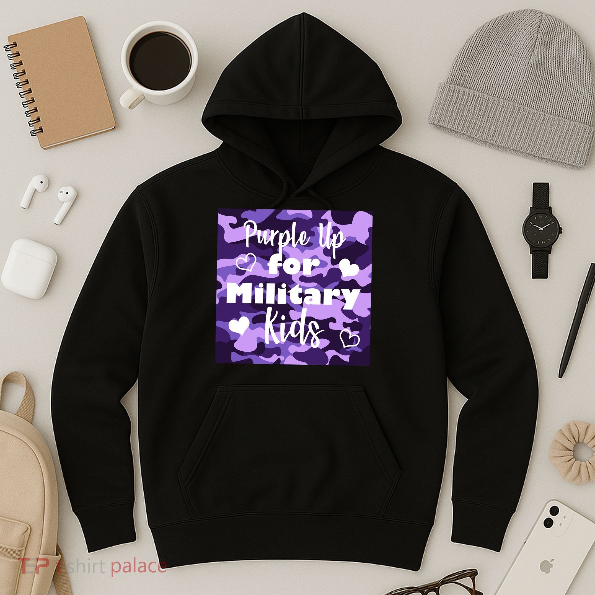Purple Up For Military Kids Awareness Hoodie