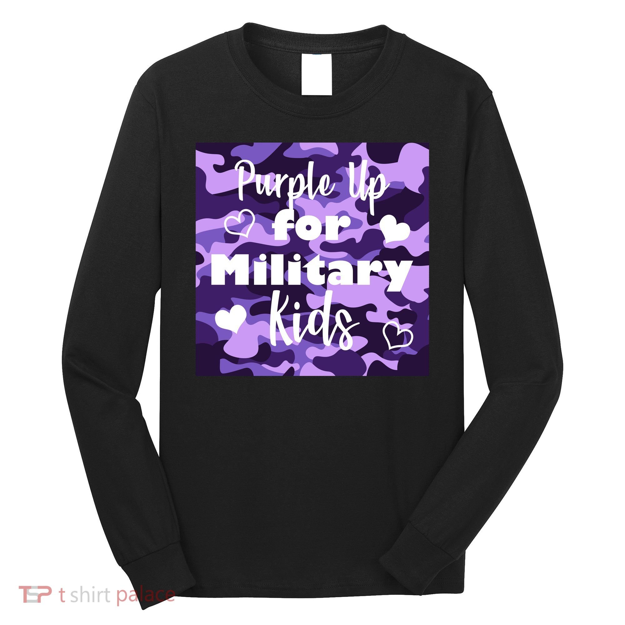 Purple Up For Military Kids Awareness Long Sleeve Shirt