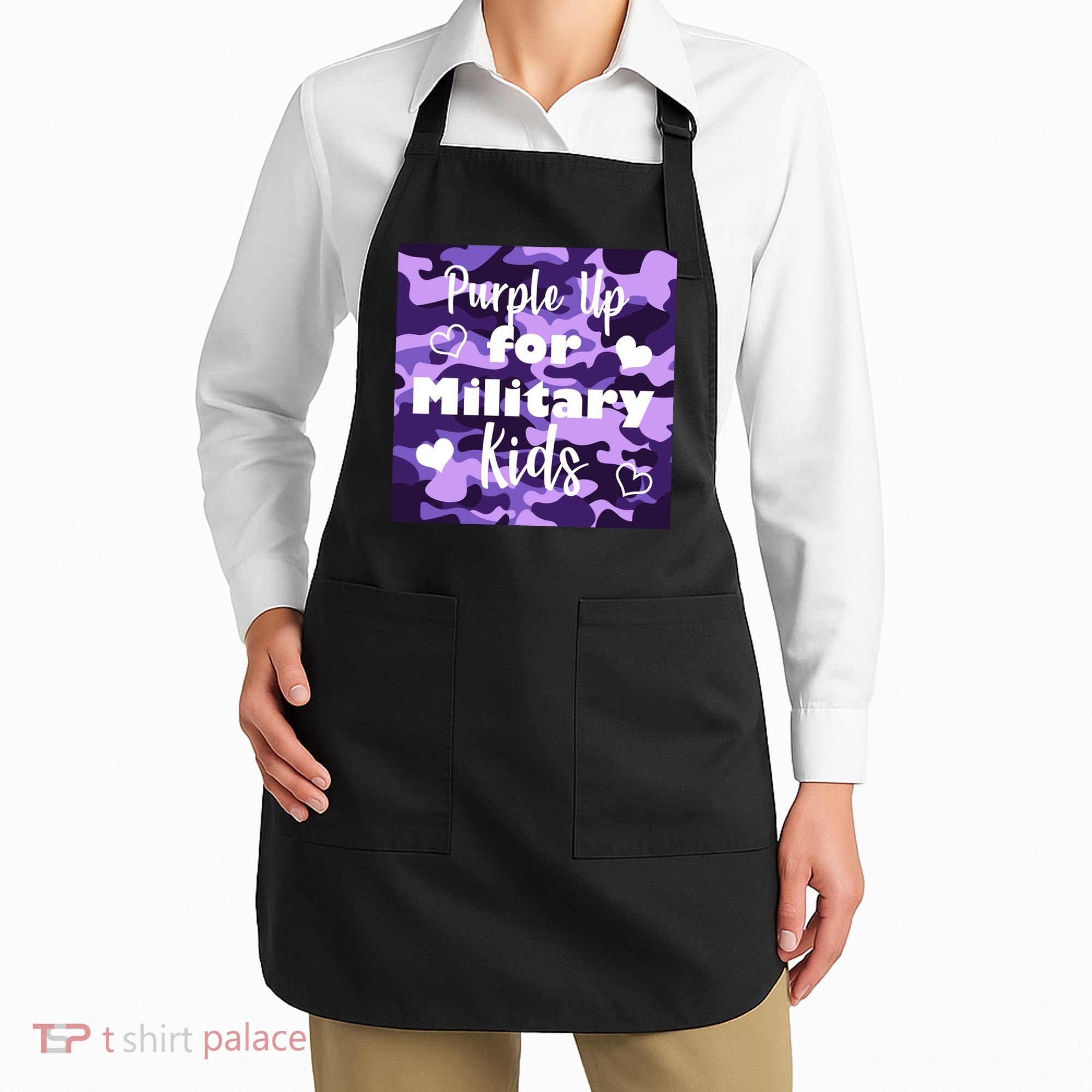 Purple Up For Military Kids Awareness Apron