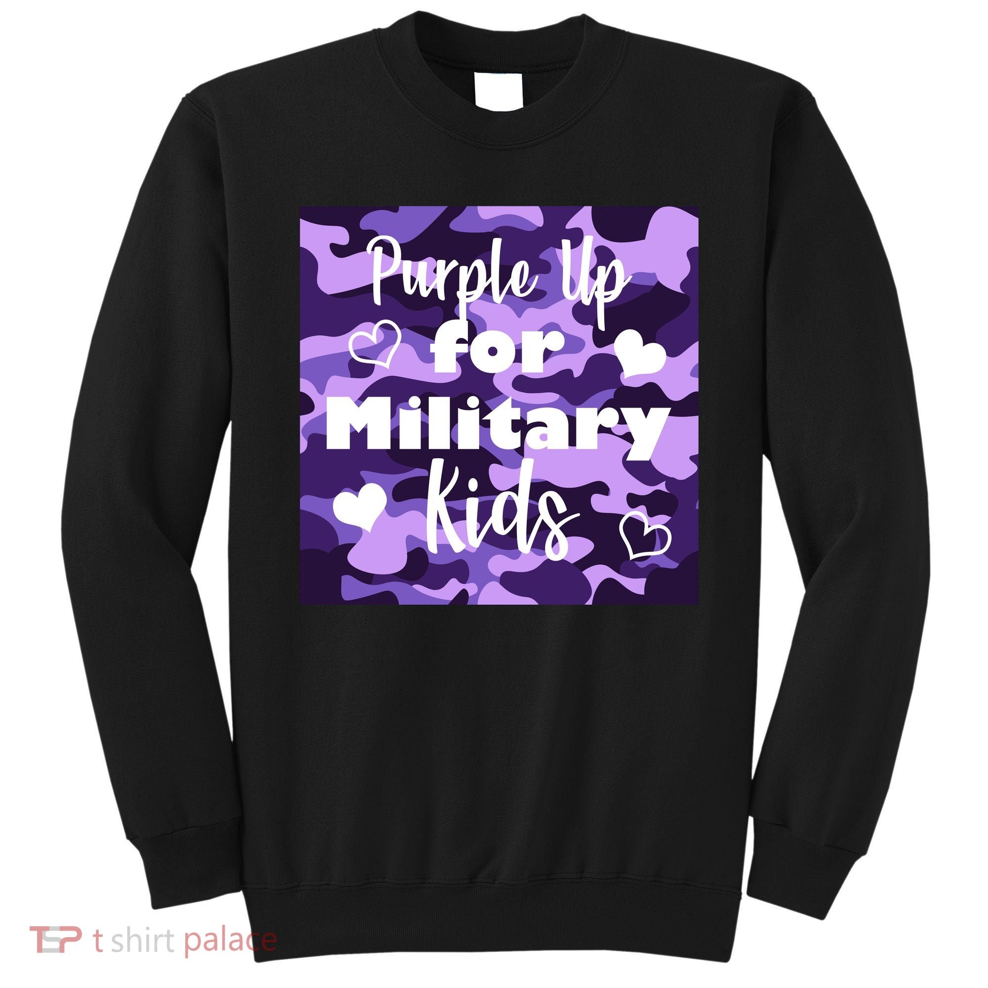 Purple Up For Military Kids Awareness Sweatshirt