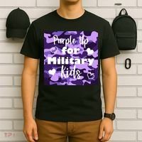 Purple Up For Military Kids Awareness T-Shirt thumb 6