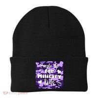 Purple Up For Military Kids Awareness Beanie thumb 0