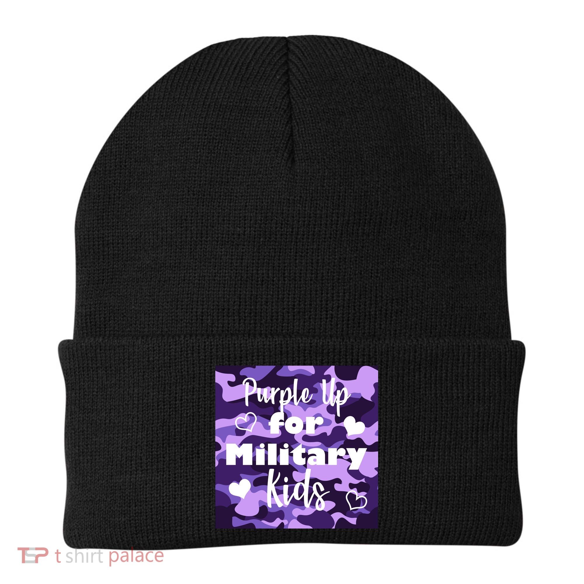 Purple Up For Military Kids Awareness Beanie