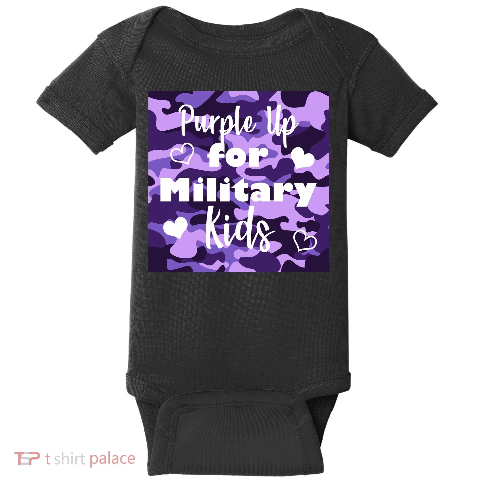 Purple Up For Military Kids Awareness Baby Bodysuit