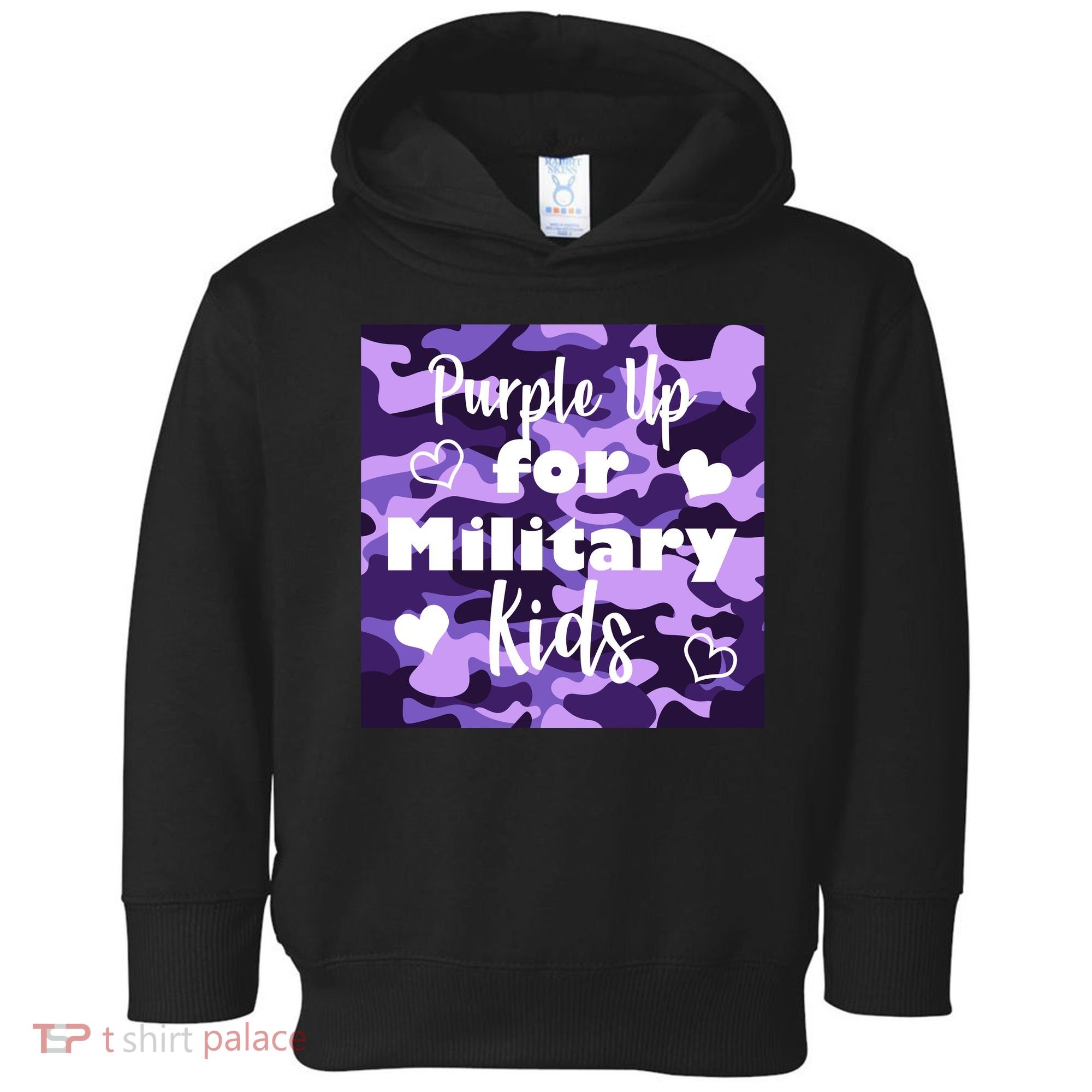 Purple Up For Military Kids Awareness Toddler Hoodie