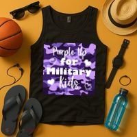 Purple Up For Military Kids Awareness Tank Top thumb 4