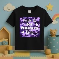 Purple Up For Military Kids Awareness Toddler T-Shirt thumb 3