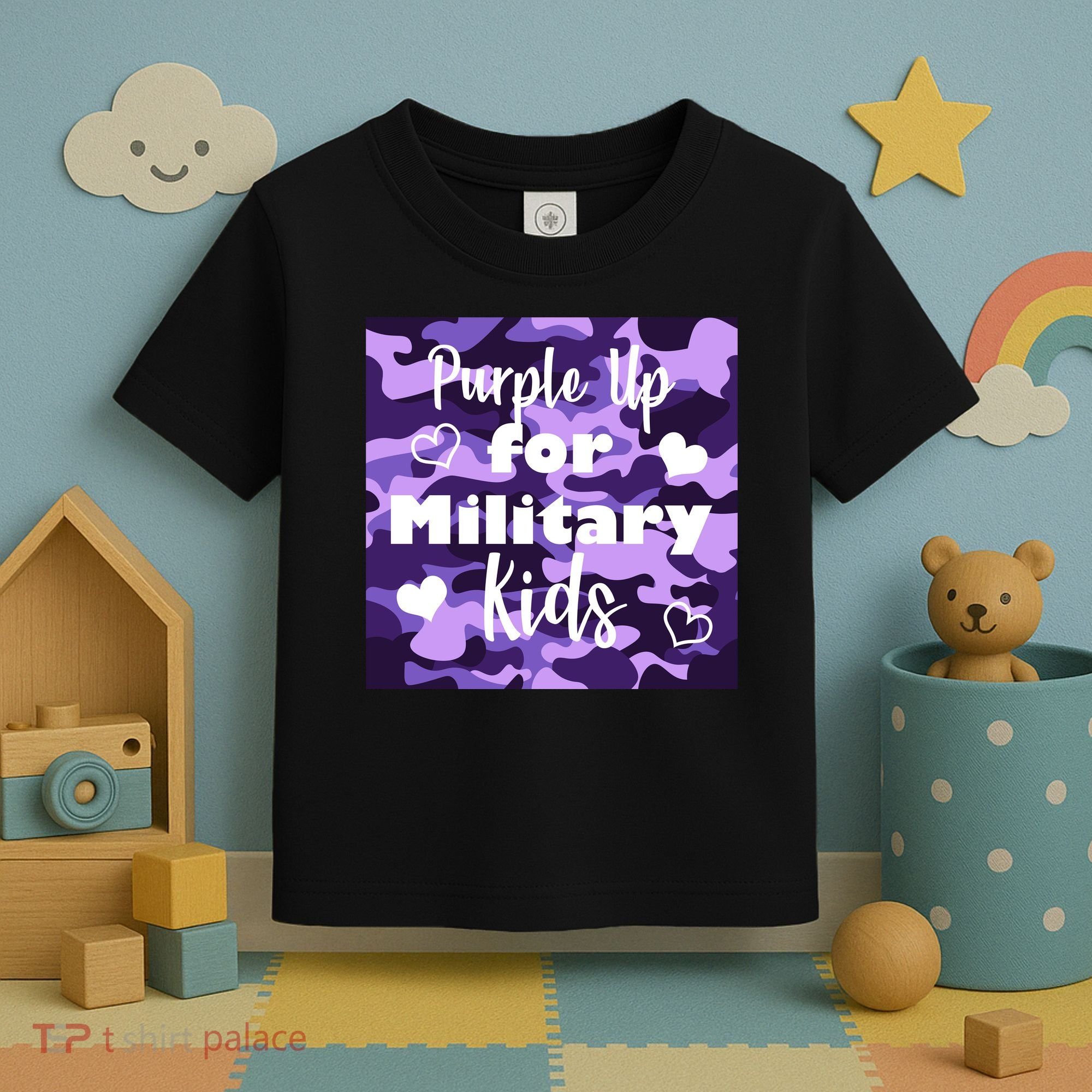 Purple Up For Military Kids Awareness Toddler T-Shirt