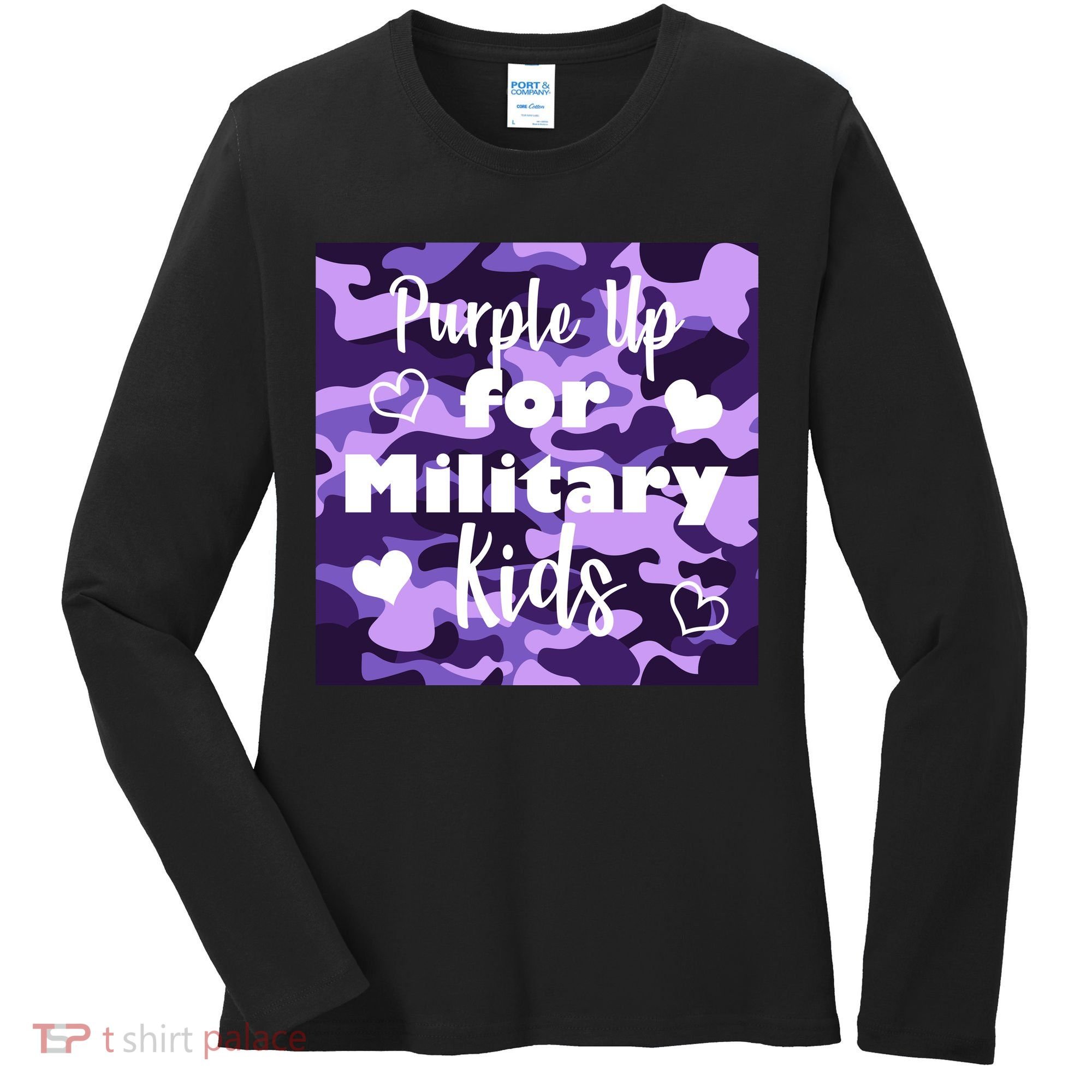 Purple Up For Military Kids Awareness Women's Long Sleeve Shirt