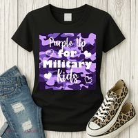Purple Up For Military Kids Awareness Women's T-Shirt thumb 3
