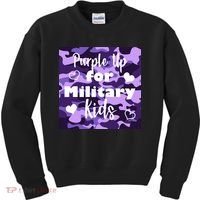 Purple Up For Military Kids Awareness Kids Sweatshirt thumb 0