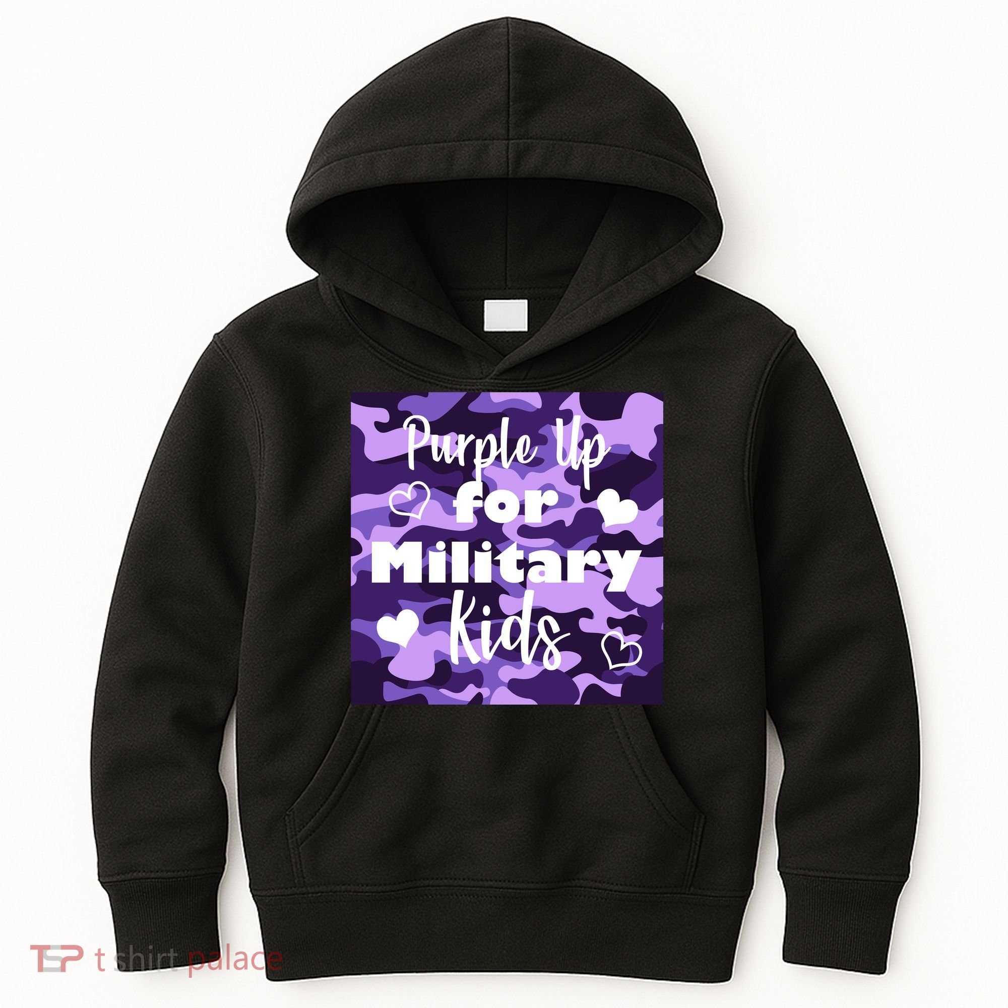 Purple Up For Military Kids Awareness Kids Hoodie