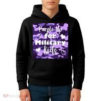 Purple Up For Military Kids Awareness Kids Hoodie thumb 4