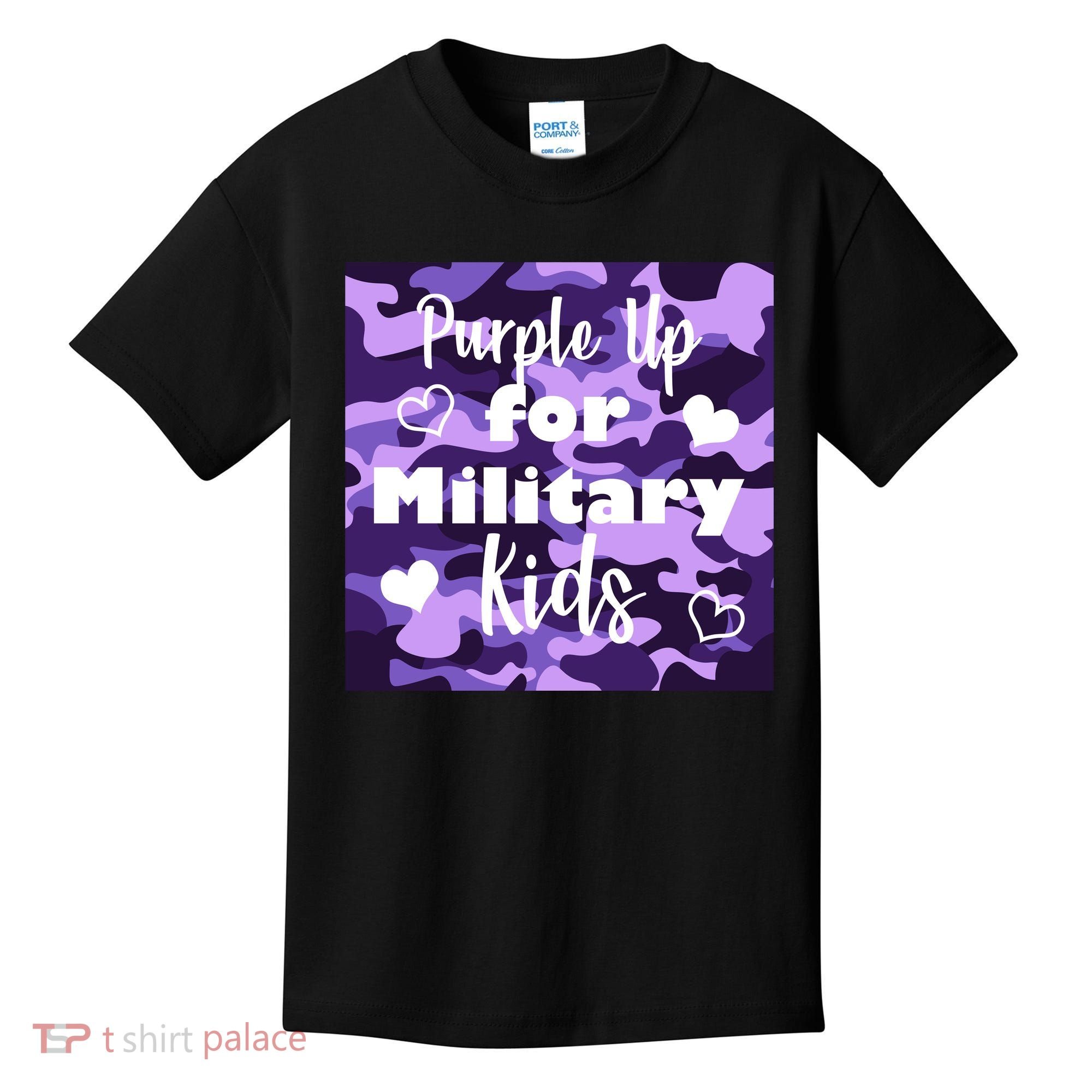 Purple Up For Military Kids Awareness Kids T-Shirt