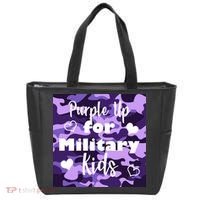 Purple Up For Military Kids Awareness Tote Bag thumb 0