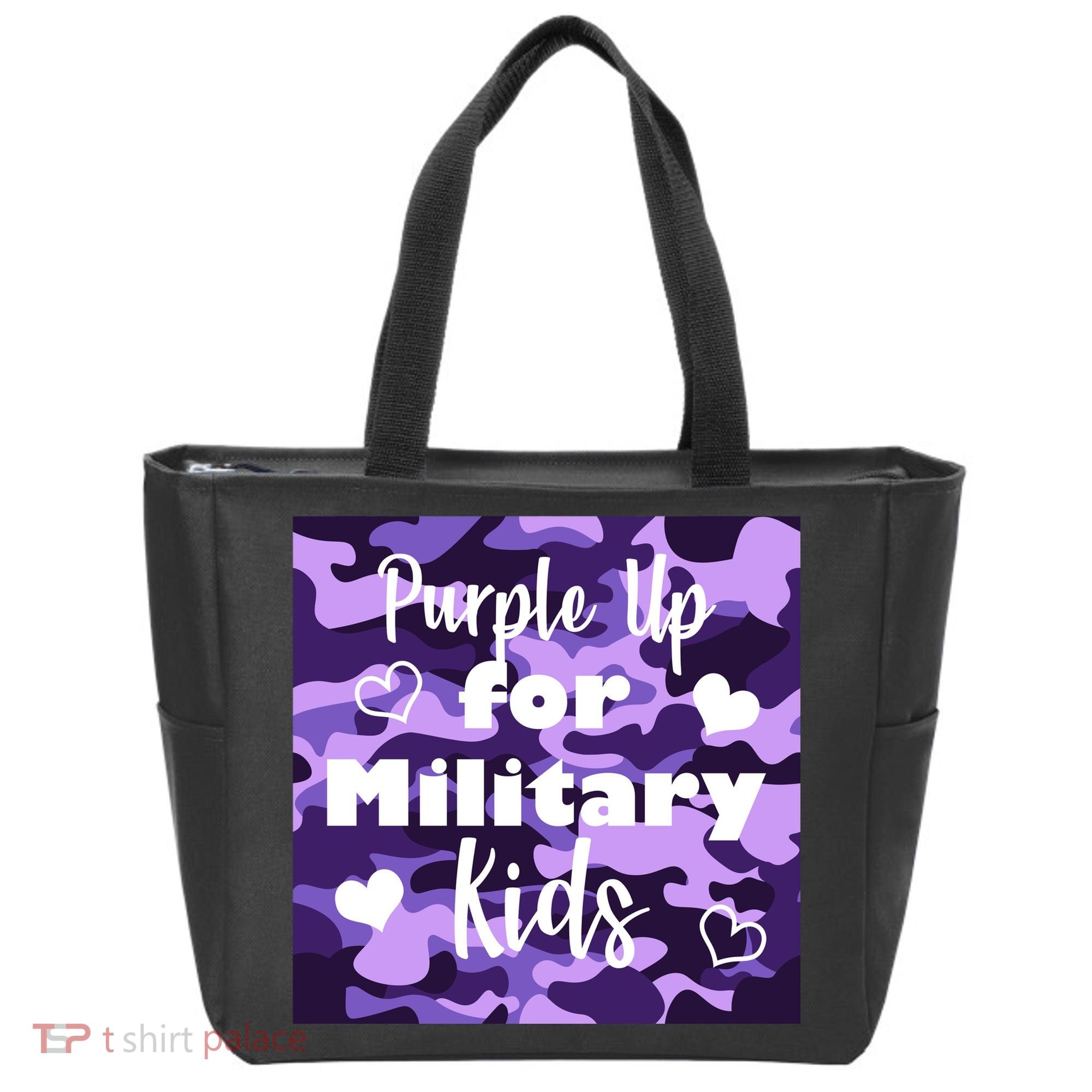 Purple Up For Military Kids Awareness Tote Bag