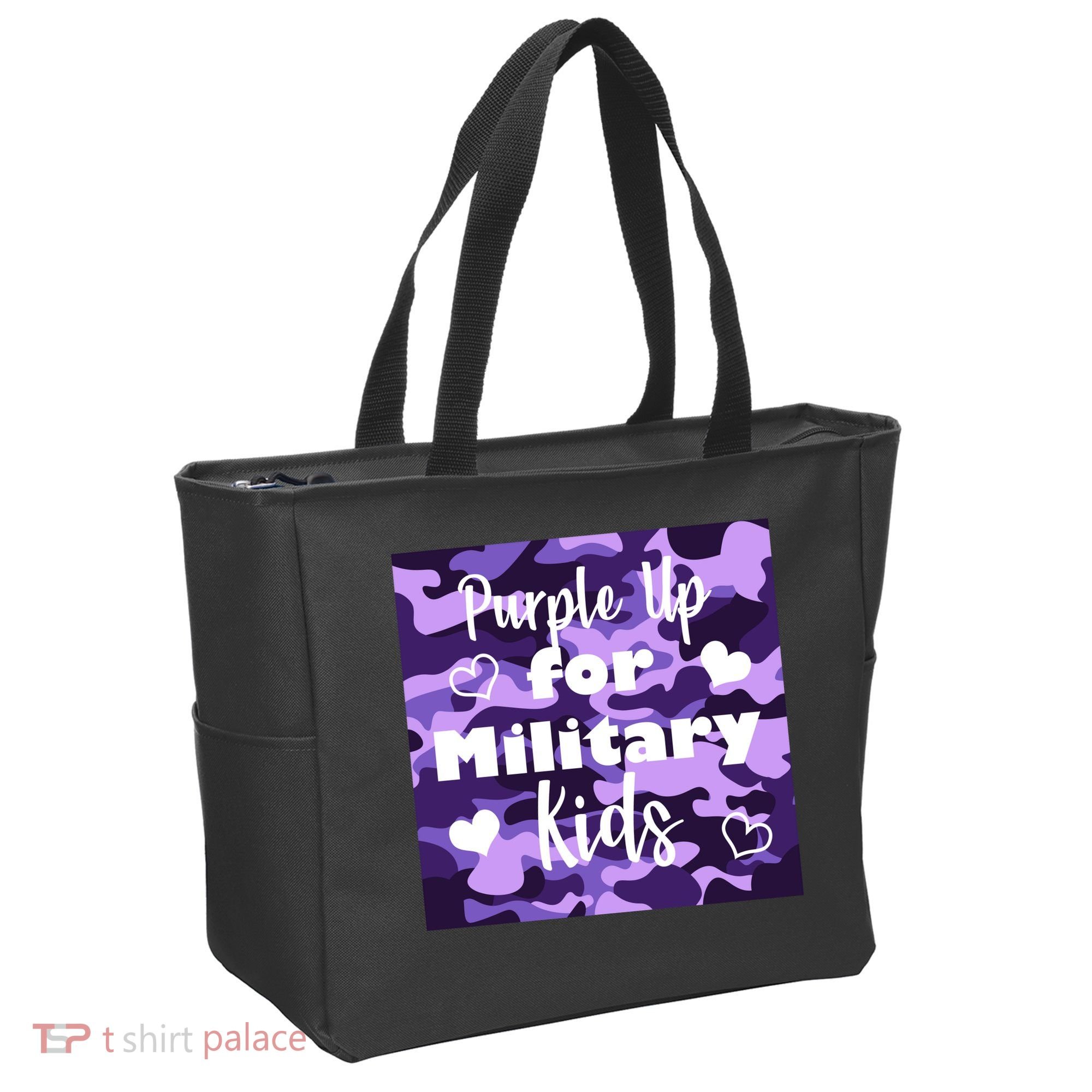 Purple Up For Military Kids Awareness Tote Bag